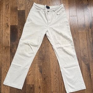 Valentino Casual Straight-Leg Pants In Cream Size 32